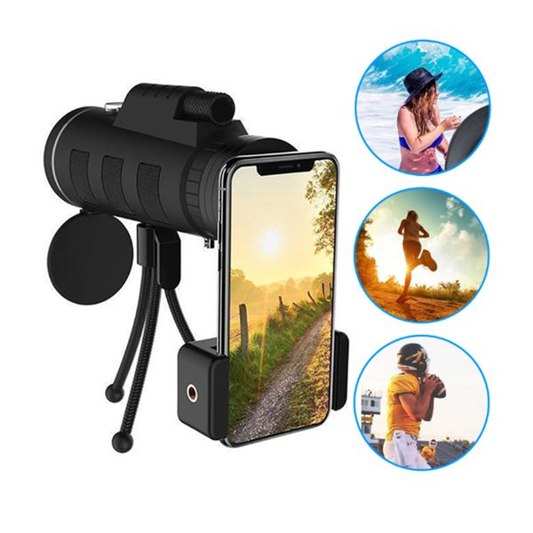 

40x60 hd non-infrared monocular telescope for outdoor ball game and night vision sailing