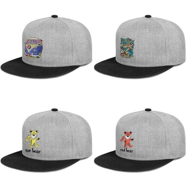 

благодарные мертвый красный медведь черный для мужчин и женщин, повернет вспять, плоские brimcap бейсбол круто дизайнер молодежные шапки одн, Blue;gray