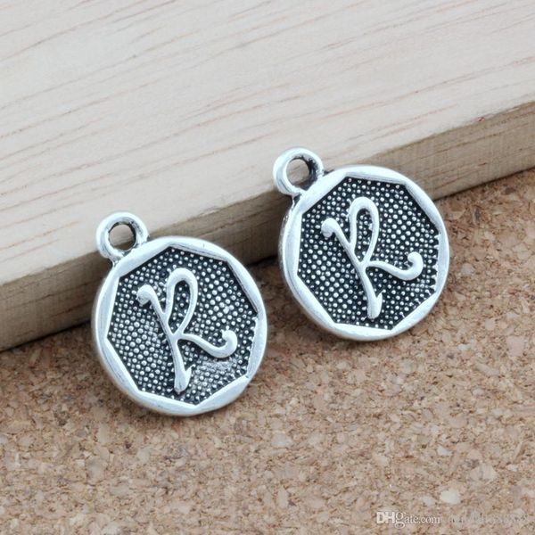 

100pcs lot letter " r " initial alloy charms antique silver pendants fashion jewelry diy 14.8x28.2mm a-405, Bronze;silver