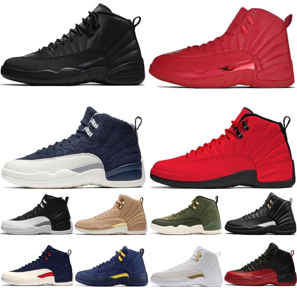 

12s winterized wntr gym red michigan mens basketball shoes the master flu game taxi 12 men sports sneakers designer trainers shoe size 7-13