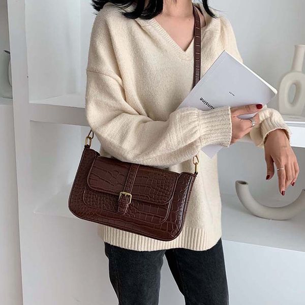 

pu leather crossbody bags for women shoulder messenger bag lady stone pattern handbags and purse