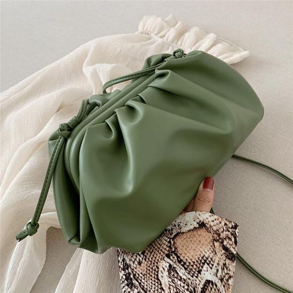 

small cute lady crossbody handbag new cloud shape women day clutch bag pleated dumpling shoulder messenger bag