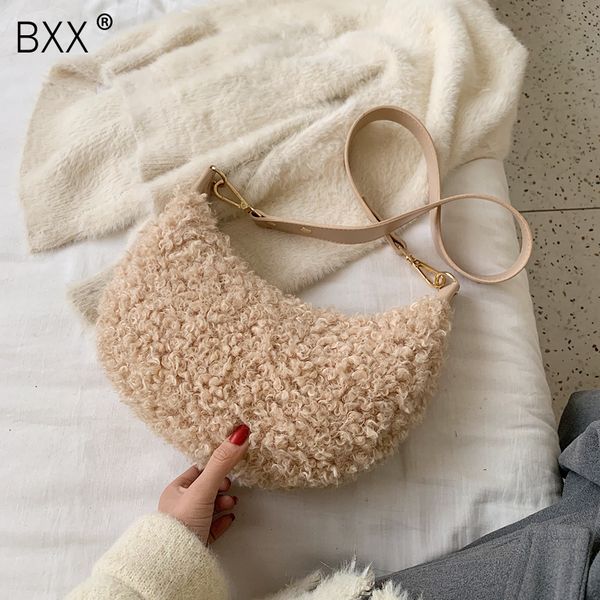 

bxx] faux fur crossbody chest bags for women 2019 winter female shoulder messenger saddle bag female handbags and purses hj336