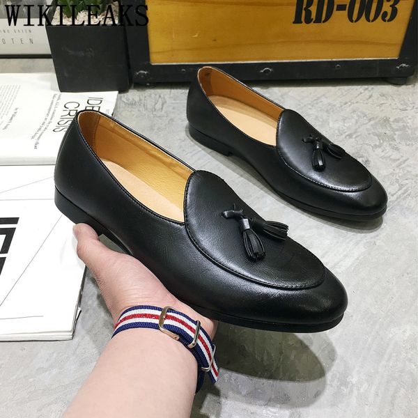 

loafers tassel shoes men oxford mens shoes casual luxury black leather office men wedding dress 2019 scarpe eleganti uomo
