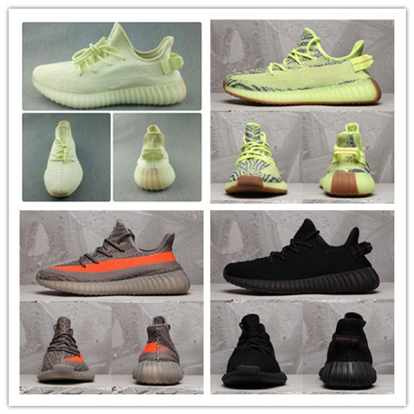 

2019 selling brand-name men's and women's knitted uppers lightweight breathable and comfortable 3m fluorescent silver light green