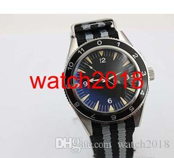 

luxury watch automatic 300 spectre limited edition men's wristwatch color fabric belt glass back chronometer james bond spectre male watch