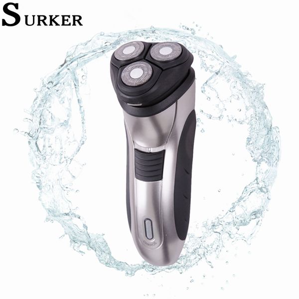 

surker triple blade rotary electric shaver rechargeable waterproof male razor cordless men shaving machine rscw-310
