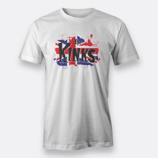 

the kinkseee boots flag white men's t-shirt cotton s-xxxl sizee, White;black