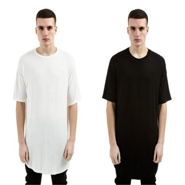 

Fashion Men Hip Hop Swag Long T Shirt Oversized High Street Tops Tees Casual Tyga Extended Kanye Tshirt