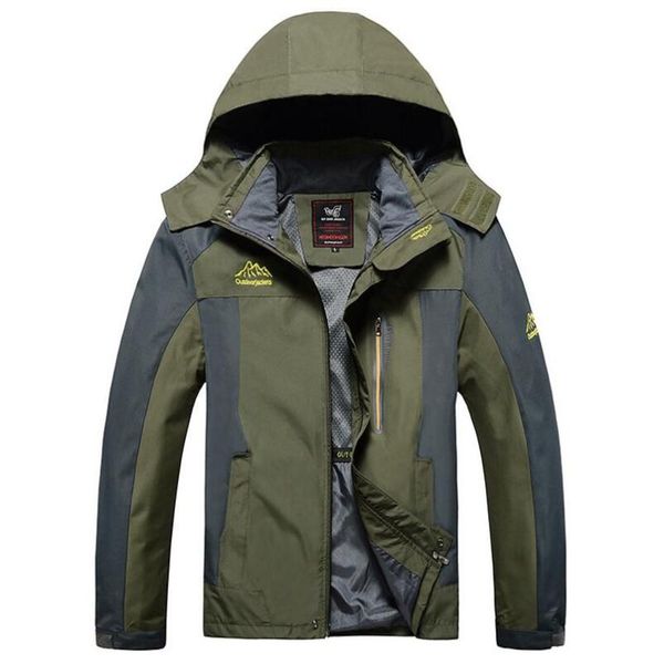 

plus size 5xl,6xl,7xl,8xl spring autumn men hoodie jacket outdoor sport camping hiking waterproof windbreaker man coat, Blue;black
