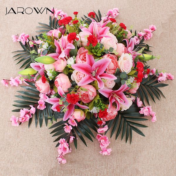 Acheter Jarown Podium Bouquet Réunion Table Fleur Affaires Artificielle Faux Rose Lily Fleurs De Noce Décor Decor Rostrum Front Desk Put De 9006 Du