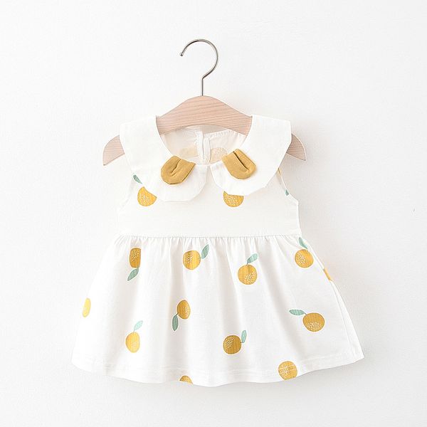 

2020 summer wholesale baby girls apple print dress children's clothing, Red;yellow