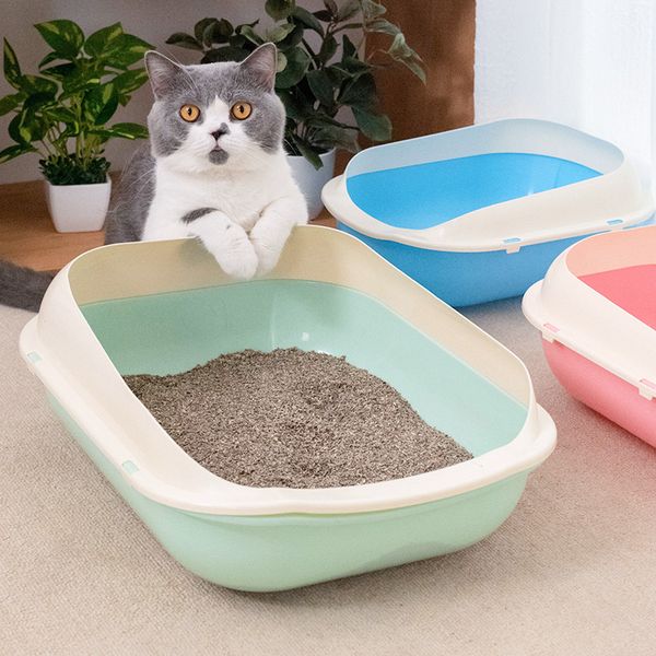 

easy clean cat pet toilet candy-colored kitty litter cat dung potty training toilet pot mascotas cat toilet training kit jj60bp