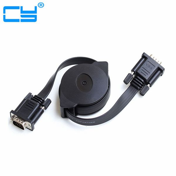 

1m hd15pin vga d-sub male to male retractable cable for projectors monitors