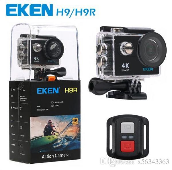 

Original eken h9 h9r with remote control ultra hd 4k wifi hdmi 1080p 2 0 lcd 170d pro port camera waterproof moq 1pc