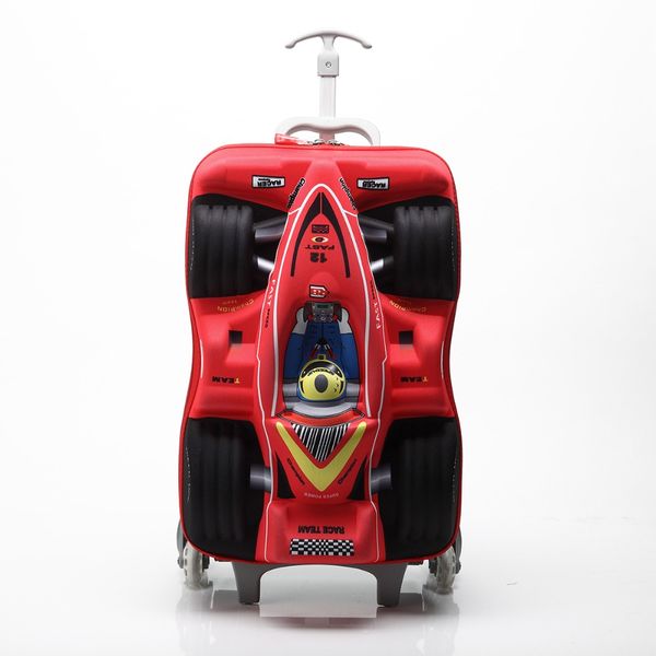 

16" cars 3d extrusion eva trolley case boy kids cool can climb stairs luggage suitcase travel child cartoon boarding box