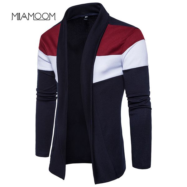 

knitwear sweater men new european size men's fashion popular color contrast sweater cardigan coat, White;black