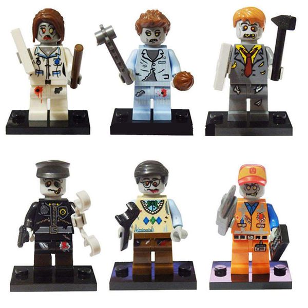 

est zombie building blocks dolls educational toys thriller party assembling building blocks doll toys kids toys