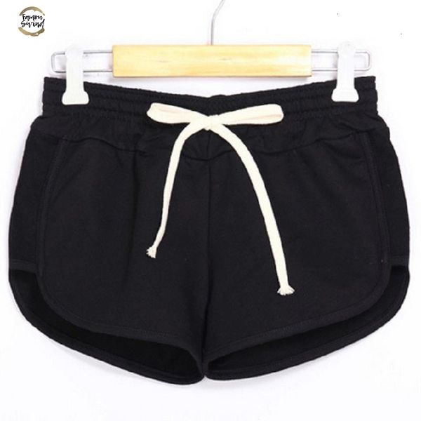 

color candy casual cotton short low waist shorts women workout beach travel shorts size s-xxl #70596, White;black