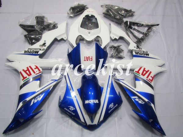 

injection mold new abs motorcycle full fairings kits fits for yamaha yzf-r1 2004 2005 2006 04 05 06 bodywork set blue white