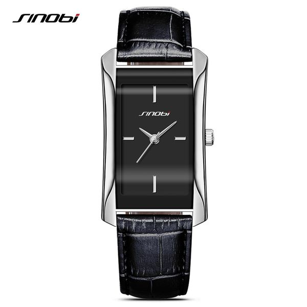 SINOBI – montre-bracelet rectangulaire en cuir Durable pour femme, élégante, marque de luxe, horloge à Quartz de genève, G306M