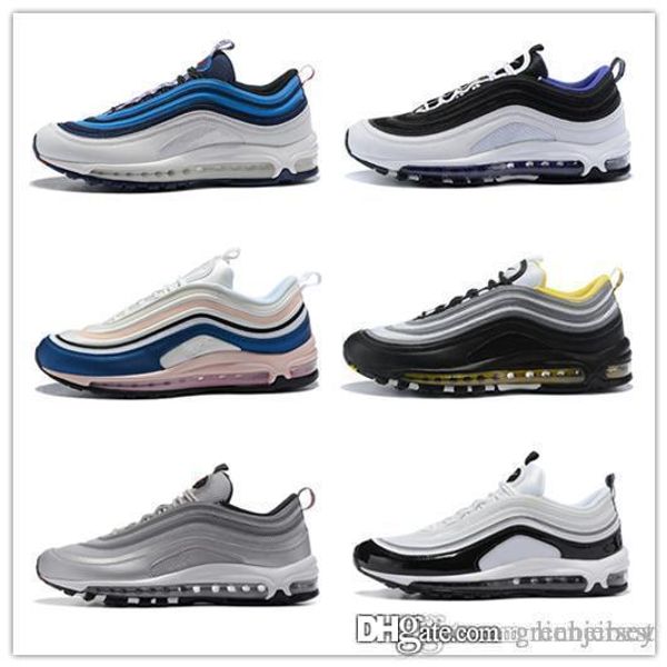 

designer 97s plus tn triple white black pink running shoes og metallic gold silver bullet mens trainers sports shoe sneakers 40-45