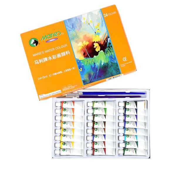 

marie's 12/18/24colors watercolor painting paint set transparent 5ml watercolor pigment for artist school student