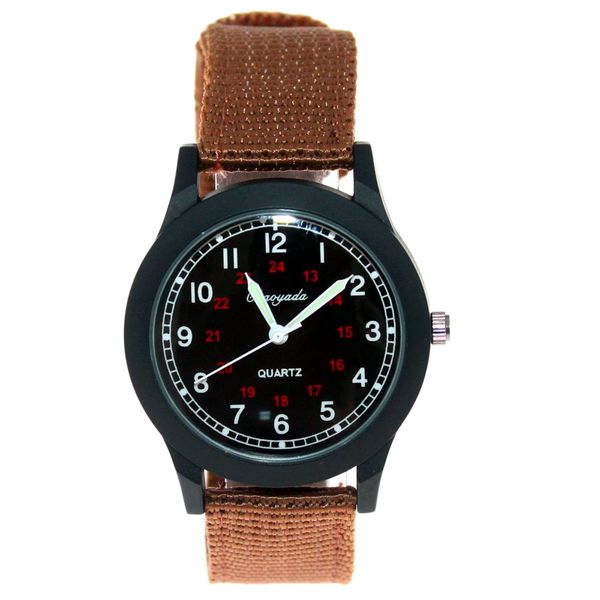 

fashion children's watches fabric nylon strap stainless steel watch boy girls women men watches student watch boy gifts u105, Blue