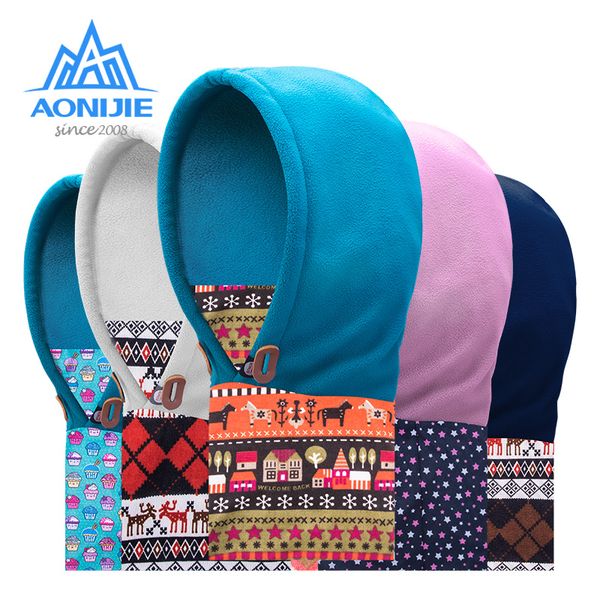 

aonijie children thermal fleece balaclava face cover kids ski cap mask scarf double layered winter hat running cycling