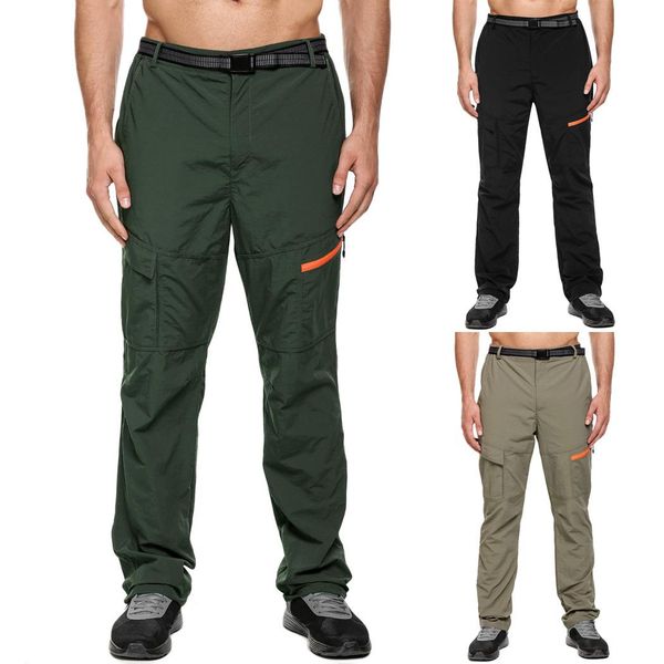 

men outdoor hiking mountain long sports pockets height 186cm, bust 102cm, waist 82cm, hip 95cm pants with belt, White;black
