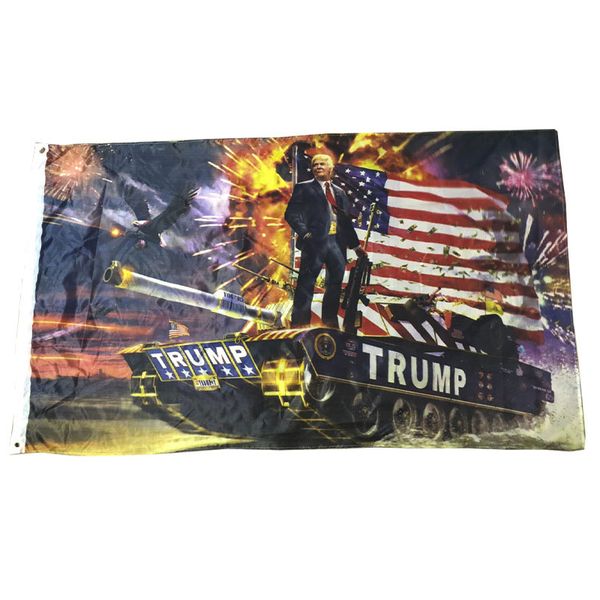 

2020 usa president election ww3 donald trump tank flag 3*5ft keep america great banner supplies 90*150cm