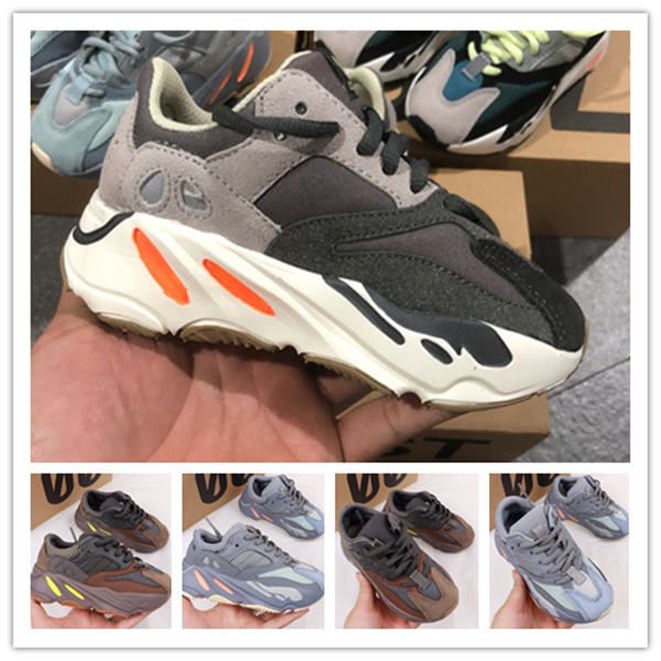 

коробка) детская обувь детские малыш run кроссовки kanye west yez 700 кроссовки для новорожденных детей мальчиков и девочек chaussures нале, Black