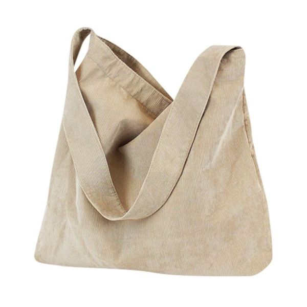 

ladies corduroy canvas bag simple solid color shoulder shopping bag casual large-capacity tote shopper shoulder bags bolso mujer