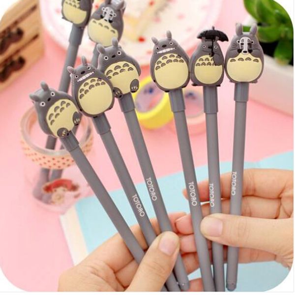 

2019 wholesales cute gel pen kawaii stationery black ink signature pens canetas office school supplies 4pcs