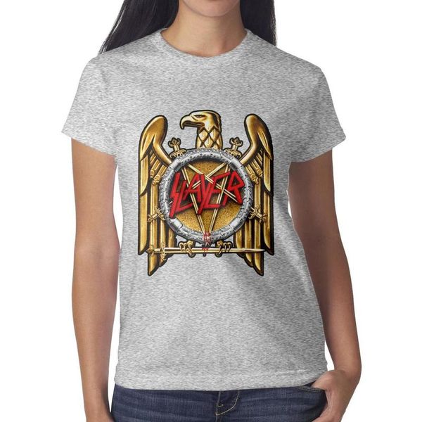 

slayer eagle logos grey womens t shirt,shirts,t shirts,tee shirts shirt design personalised crazy band athletic t shirt, White