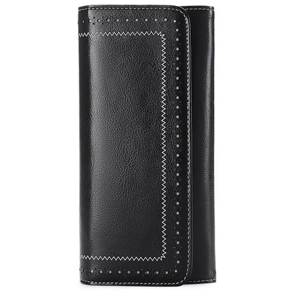 

auau-sendefn сплит кожа женщин старинные кошельки большой емкости, Red;black