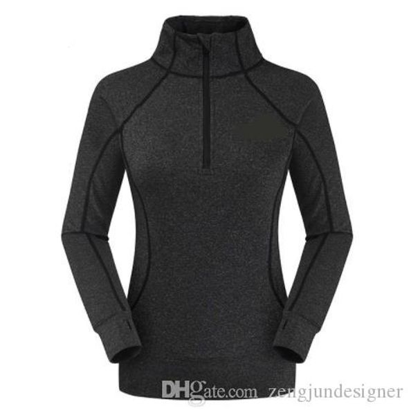 

womens sports designer outerwear solid color long sleeve stand collar gym autumn style female fashion style jackets, Black;brown