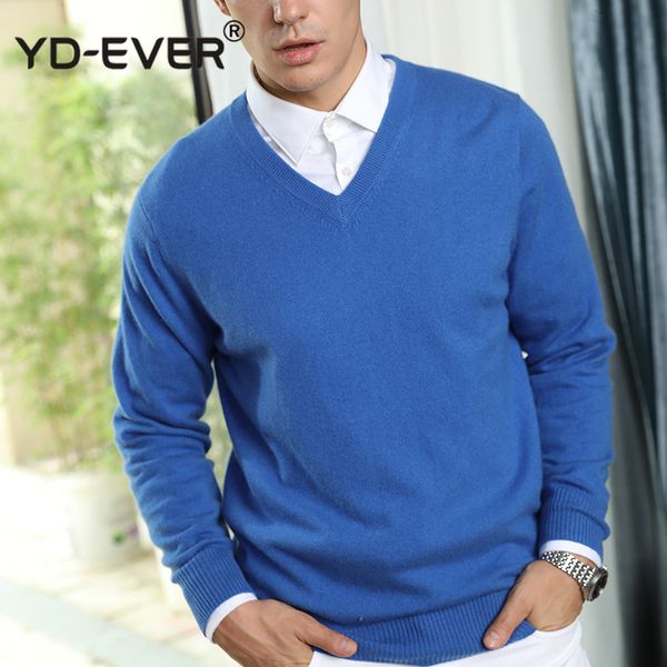 

100% real cashmere knitted sweaters men vneck pullovers 9colors standard clothes male jumpers man sweater knitwears, White;black