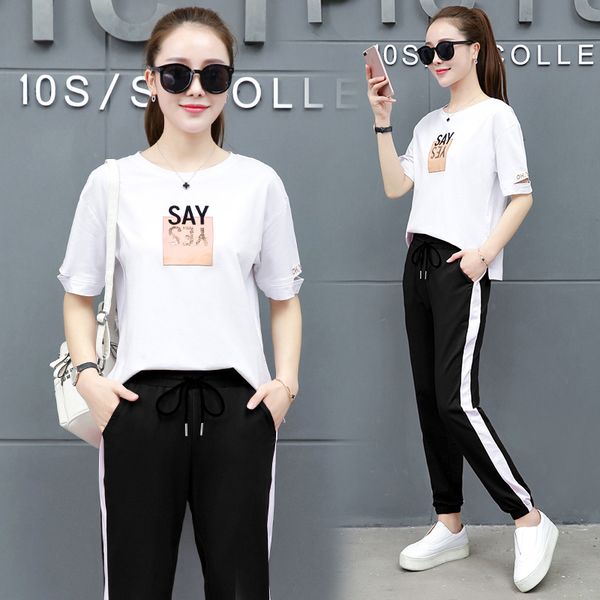 

sportswear women tracksuit yoga set loose sports jacket sweatshirt sports harem pants gym fitness running jog set, White;red