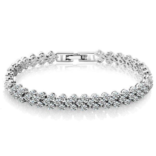 

rome bracelet woman rose jin gao shi shuijing bracelet ring exquisite diamond jewelry, Golden;silver