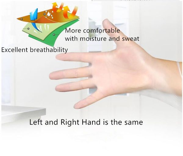 

100pcs disposable transparent gloves pvc powder-protective glove hfd 001