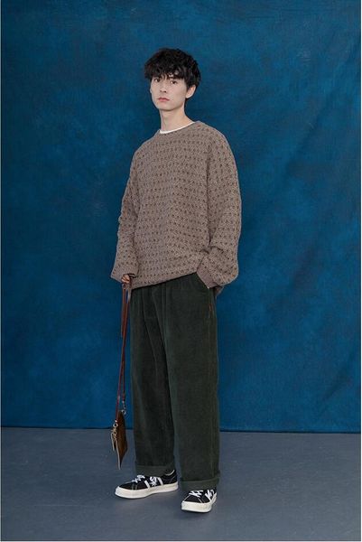 

good qualityautumn and winter men's contrast color knit sweater o-neck pullovers sweater lazy style youth men coat tb3825, White;black