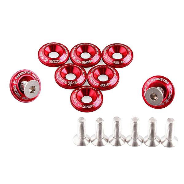 

8pcs aluminum alloy flat washer ring kits car fender engine gasket 6 colors available