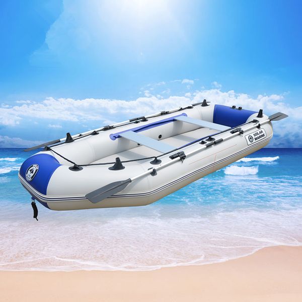 

kayak thickening inflatable boat 2/3/4 person motorboat dinghy fishing boat durable pvc rubber fishing set with paddles pum