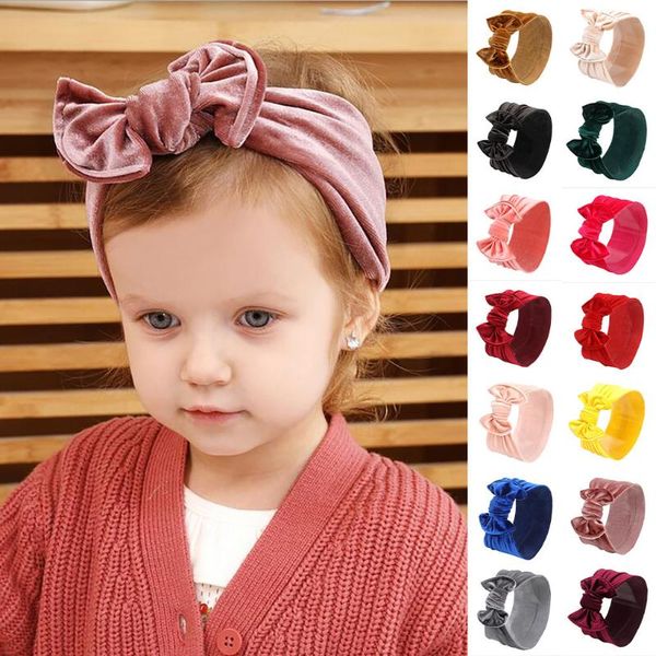 

fashion baby lace up velvet bow hairband velvet bow knot hairband children hair head hoop girls headband cute hair accessories, Slivery;white