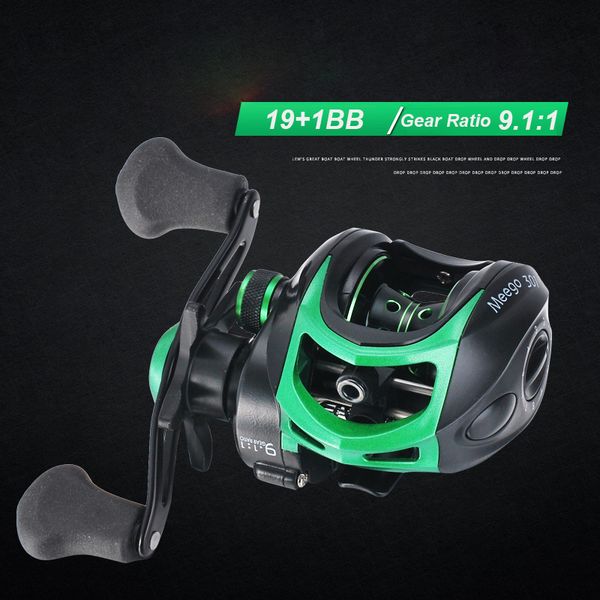 

baitcasting reels ultra lightweight fishing with 19+1 corrosion resistant bearings 17.6 lb drag power 9. gear ratio
