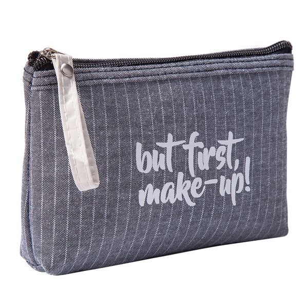 

canvas travel cosmetic small bag women storage case put coin phone card zipper makeup organizer pouch