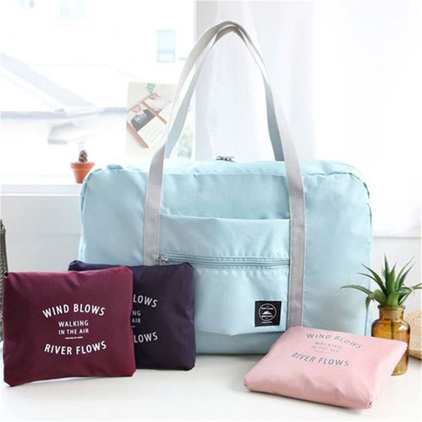 

hot women ladies travel luggage bag big size folding carry-on duffle bag foldable travel for women 2019