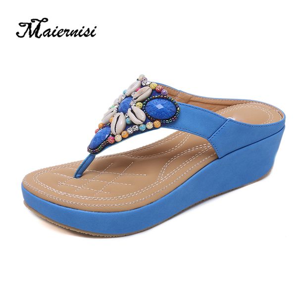 

maiernisi women summer slippers shoes fashion beach sandals casual flat slip on flip flops female hollow outdoor shoes, Black