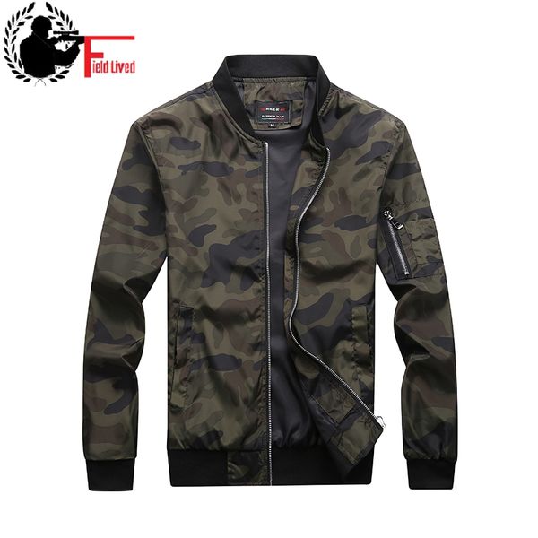 

windbreaker autumn army camouflage bomber jacket pilot men stand collar camo coat male outerwear large size 5xl 6xl 7xl, Black;brown